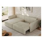 Narożnik MESTO L - strona lewa - beżowy, welvet