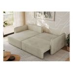 Narożnik MESTO L - strona lewa - beżowy, welvet