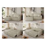 Narożnik MESTO L - strona lewa - beżowy, welvet