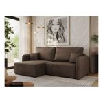 Narożnik MESTO L - strona lewa - brązowy, welvet