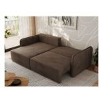 Narożnik MESTO L - strona lewa - brązowy, welvet