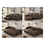 Narożnik MESTO L - strona lewa - brązowy, welvet