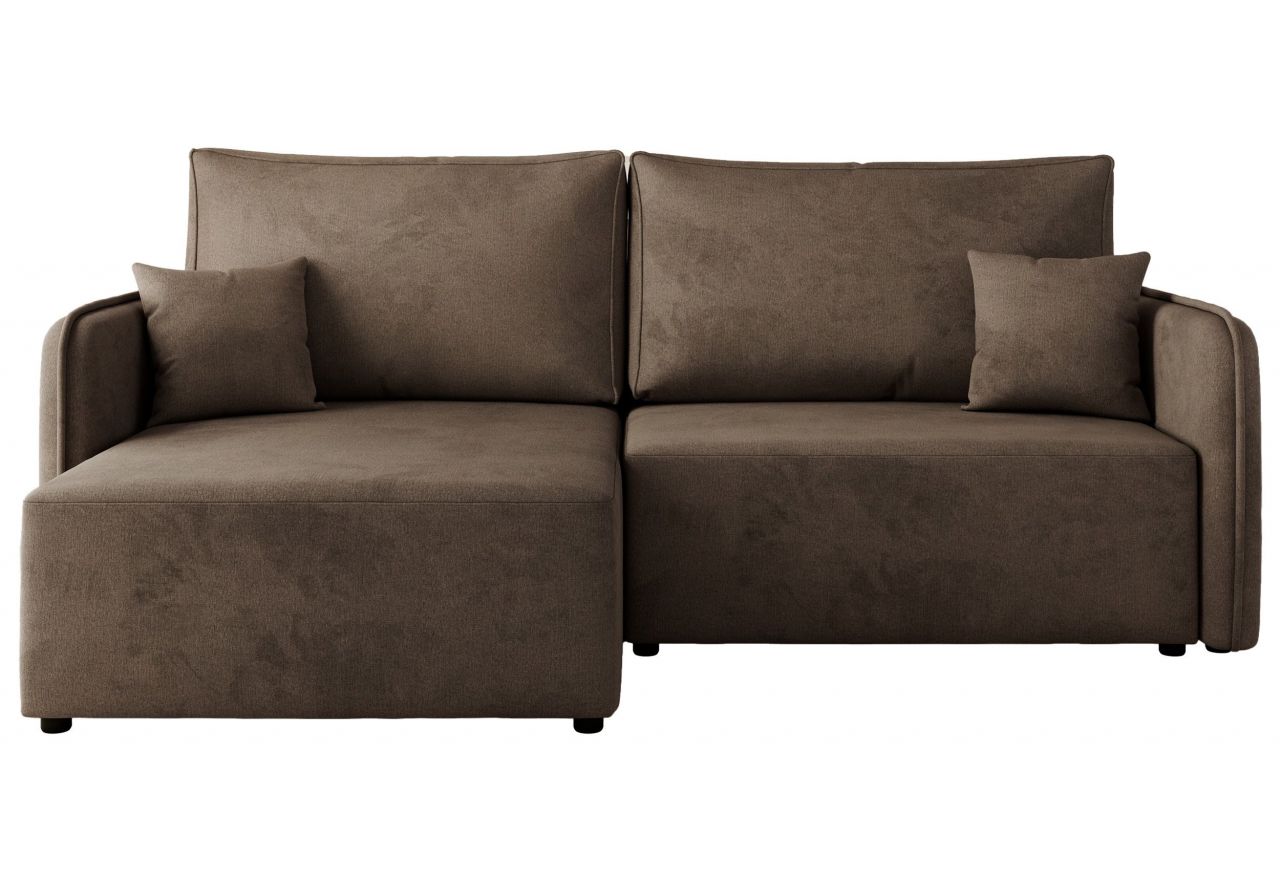 Narożnik MESTO L - strona lewa - brązowy, welvet