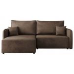 Narożnik MESTO L - strona lewa - brązowy, welvet