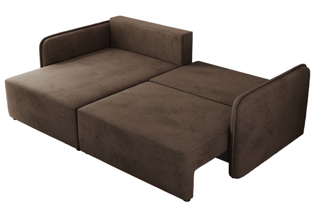 Narożnik MESTO L - strona lewa - brązowy, welvet