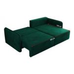 Narożnik MESTO L - strona lewa - ciemnozielony, welvet