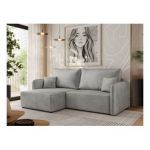 Narożnik MESTO L - strona lewa - jasnoszary, welvet