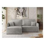 Narożnik MESTO L - strona lewa - jasnoszary, welvet