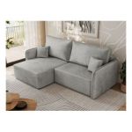 Narożnik MESTO L - strona lewa - jasnoszary, welvet