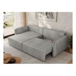 Narożnik MESTO L - strona lewa - jasnoszary, welvet