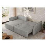 Narożnik MESTO L - strona lewa - jasnoszary, welvet