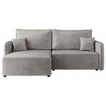 Narożnik MESTO L - strona lewa - jasnoszary, welvet