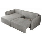 Narożnik MESTO L - strona lewa - jasnoszary, welvet