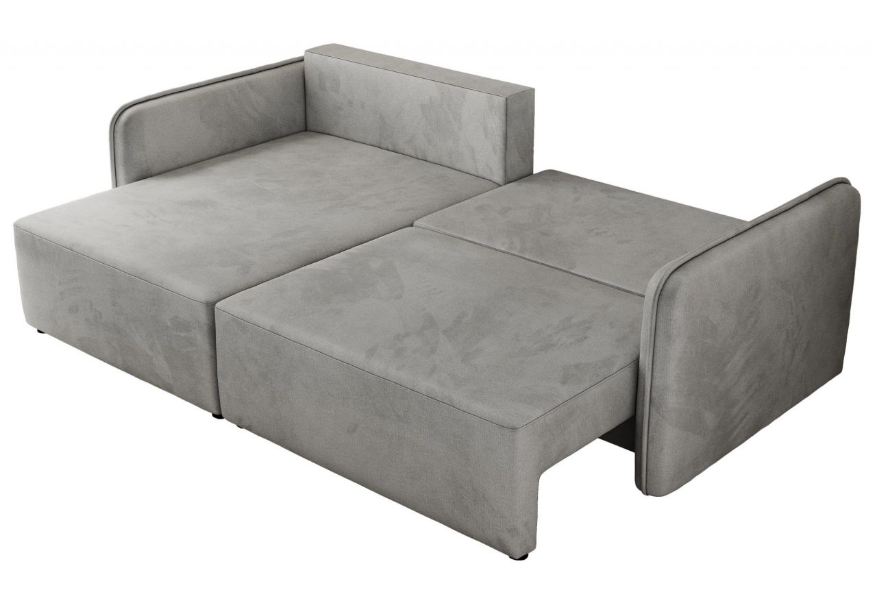 Narożnik MESTO L - strona lewa - jasnoszary, welvet