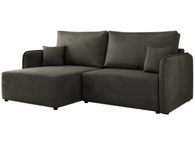 Narożnik MESTO L - strona lewa - ciemnoszary, welvet