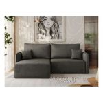 Narożnik MESTO L - strona lewa - ciemnoszary, welvet