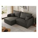 Narożnik MESTO L - strona lewa - ciemnoszary, welvet