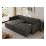 Narożnik MESTO L - strona lewa - ciemnoszary, welvet