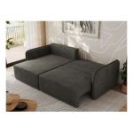 Narożnik MESTO L - strona lewa - ciemnoszary, welvet