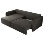 Narożnik MESTO L - strona lewa - ciemnoszary, welvet