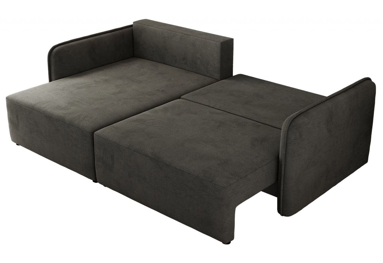 Narożnik MESTO L - strona lewa - ciemnoszary, welvet