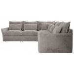 Narożnik VERSO L - uniwersalny - jasnoszary, plusz