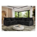 Narożnik VERSO L - uniwersalny - ciemnoszary, plusz