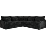 Narożnik VERSO L - uniwersalny - ciemnoszary, plusz