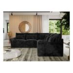 Narożnik VERSO L - uniwersalny - ciemnoszary, plusz