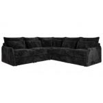 Narożnik VERSO L - uniwersalny - ciemnoszary, plusz