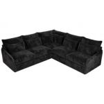 Narożnik VERSO L - uniwersalny - ciemnoszary, plusz