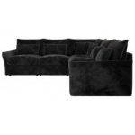 Narożnik VERSO L - uniwersalny - ciemnoszary, plusz