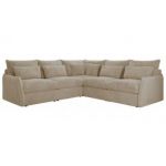 Narożnik VERSO L - uniwersalny - kremowy, plusz