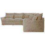 Narożnik VERSO L - uniwersalny - kremowy, plusz