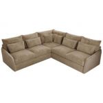 Narożnik VERSO L - uniwersalny - beżowy, plusz