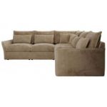 Narożnik VERSO L - uniwersalny - beżowy, plusz