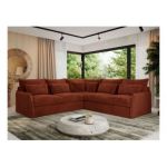 Narożnik VERSO L - uniwersalny - pomarańczowy, plusz