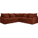 Narożnik VERSO L - uniwersalny - pomarańczowy, plusz