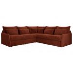 Narożnik VERSO L - uniwersalny - pomarańczowy, plusz