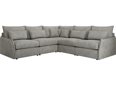 Narożnik VERSO L - uniwersalny - jasnoszary, struktura