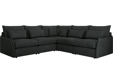 Narożnik VERSO L - uniwersalny - ciemnoszary, struktura