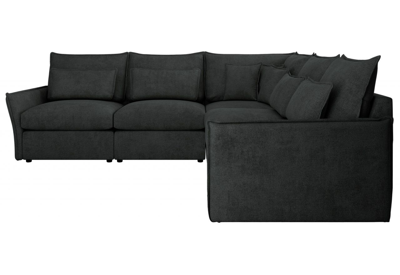 Narożnik VERSO L - uniwersalny - ciemnoszary, struktura