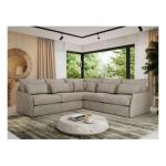 Narożnik VERSO L - uniwersalny - beżowy, struktura