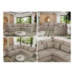 Narożnik VERSO L - uniwersalny - beżowy, struktura