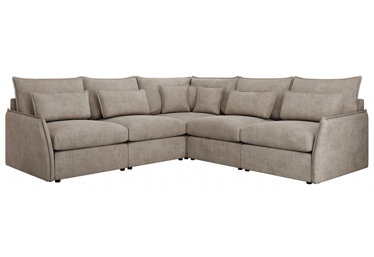 Narożnik VERSO L - uniwersalny - beżowy, struktura