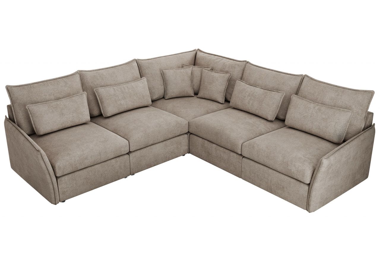 Narożnik VERSO L - uniwersalny - beżowy, struktura