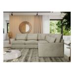 Narożnik VERSO L - uniwersalny - beżowy, welvet