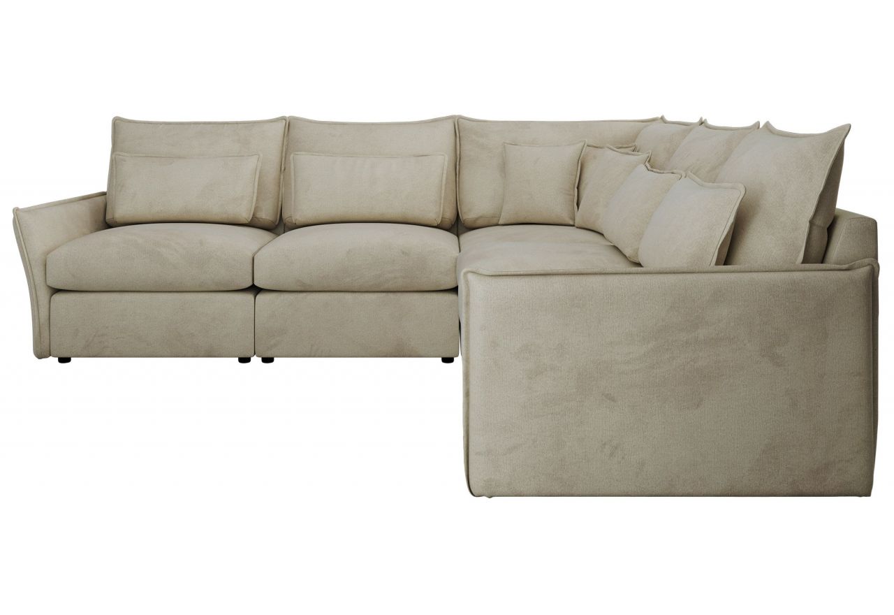 Narożnik VERSO L - uniwersalny - beżowy, welvet