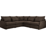 Narożnik VERSO L - uniwersalny - brązowy, welvet