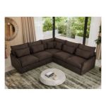 Narożnik VERSO L - uniwersalny - brązowy, welvet